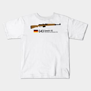 G43 German Gewehr 43 historical 1943 German semi-automatic rifle black Kids T-Shirt